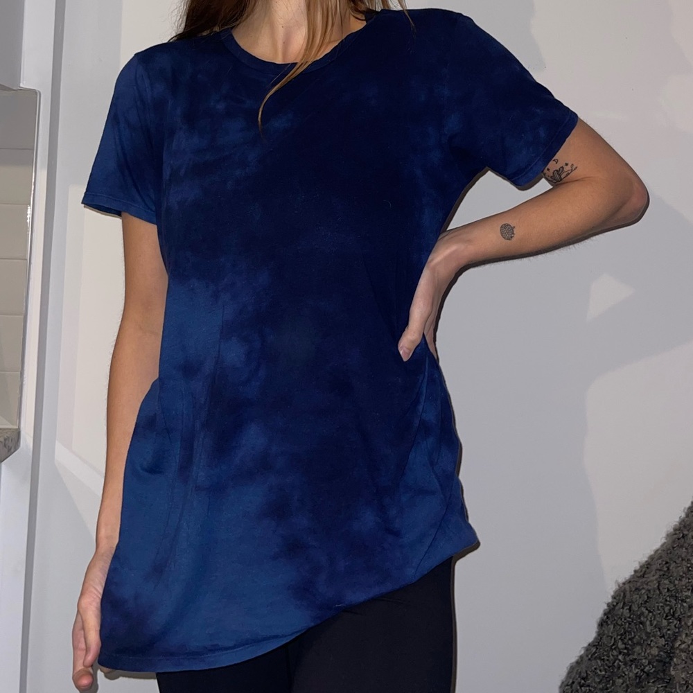 Dark Blue Acid-wash/Tie-dye T-shirt